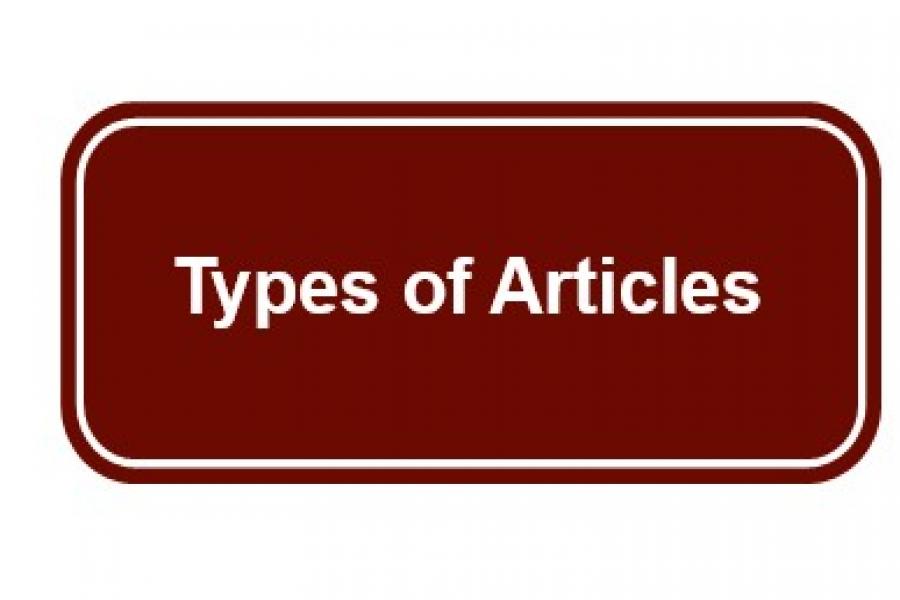 Types of Articles Accepted by the Conference